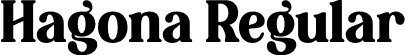 Hagona Regular font - hagona.ttf