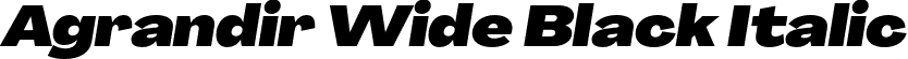 Agrandir Wide Black Italic font - Agrandir-WideBlackItalic.otf