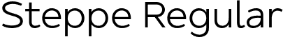 Steppe Regular font - Steppe.otf