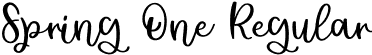 Spring One Regular font - SpringOne.otf