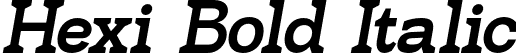 Hexi Bold Italic font - HexiBoldoblique-lgp6V.otf