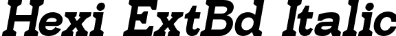 Hexi ExtBd Italic font - HexiExtraboldoblique-nR4lY.otf