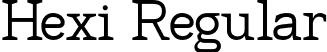 Hexi Regular font - HexiRegular-51r7a.otf