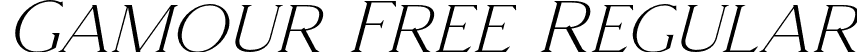 Gamour Free Regular font - Gamour Italic.otf