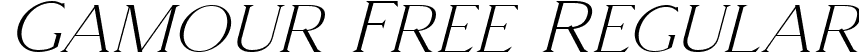 Gamour Free Regular font - Gamour Italic.ttf