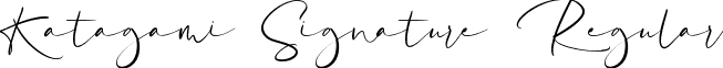Katagami Signature Regular font - katagamisignature.ttf