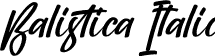 Balistica Italic font - Balistica Italic.ttf