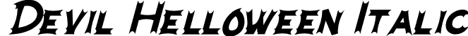 Devil Helloween Italic font - Devil Helloween italic.otf