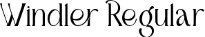 Windler Regular font - Windler.ttf