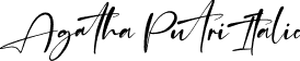 Agatha Putri Italic font - Agatha Putri Italic.otf