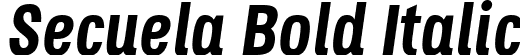 Secuela Bold Italic font - Secuela-BoldItalic.ttf