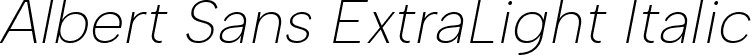 Albert Sans ExtraLight Italic font - AlbertSans-ExtraLightItalic.ttf