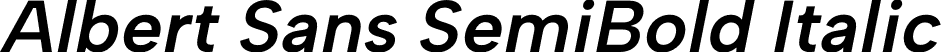 Albert Sans SemiBold Italic font - AlbertSans-SemiBoldItalic.otf