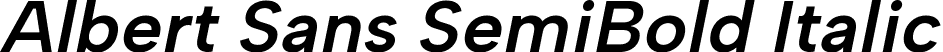 Albert Sans SemiBold Italic font - AlbertSans-SemiBoldItalic.ttf