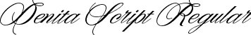 Denita Script Regular font - denitascript-3z8mp.ttf