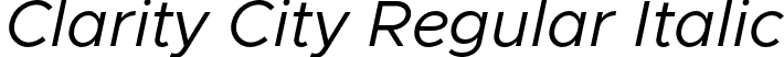 Clarity City Regular Italic font - ClarityCity-RegularItalic.otf
