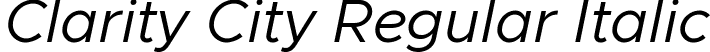 Clarity City Regular Italic font - ClarityCity-RegularItalic.ttf