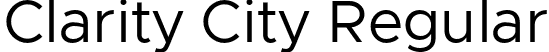 Clarity City Regular font - ClarityCity-Regular.otf