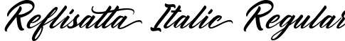Reflisatta Italic Regular font - ReflisattaItalic-PKyom.ttf