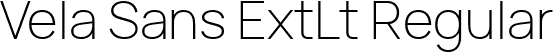 Vela Sans ExtLt Regular font - VelaSans-ExtraLight.ttf