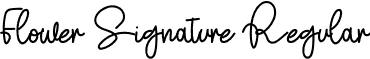 Flower Signature Regular font - FlowerSignature.otf