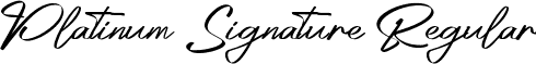 Platinum Signature Regular font - platinum-signature.ttf