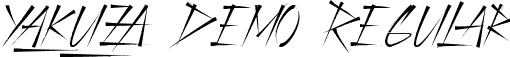 Yakuza Demo Regular font - YakuzaDemoRegular.ttf