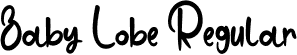 Baby Lobe Regular font - BabyLobe.otf