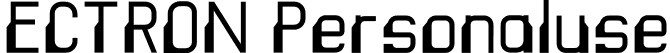 ECTRON Personaluse font - ECTRON-Personaluse.otf