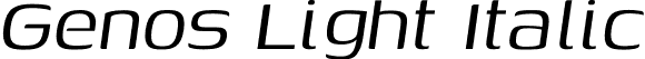 Genos Light Italic font - Genos-LightItalic.otf