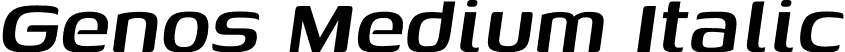 Genos Medium Italic font - Genos-MediumItalic.otf