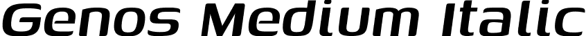 Genos Medium Italic font - Genos-MediumItalic.ttf