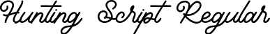 Hunting Script Regular font - Hunting Script.otf