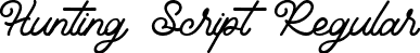 Hunting Script Regular font - Hunting Script.ttf