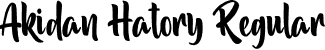 Akidan Hatory Regular font - AkidanHatory-z8AO4.otf