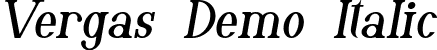 Vergas Demo Italic font - VergasDemoItalic.ttf