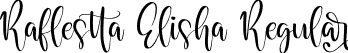 Raflestta Elisha Regular font - Raflestta Elisha.ttf