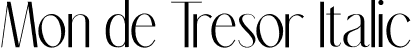 Mon de Tresor Italic font - Mon de Tresor.otf