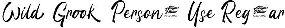Wild Grook Personal Use Regular font - WildGrookPersonalUse-d9goV.ttf