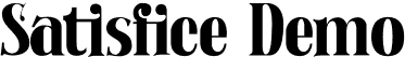 Satisfice Demo font - Satisfice Demo.otf