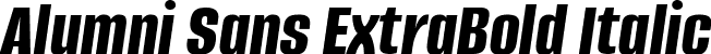 Alumni Sans ExtraBold Italic font - AlumniSans-ExtraBoldItalic.ttf