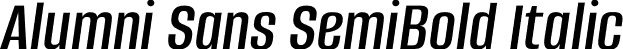 Alumni Sans SemiBold Italic font - AlumniSans-SemiBoldItalic.otf