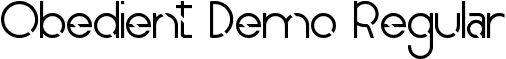 Obedient Demo Regular font - ObedientDemoRegular.ttf