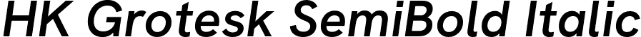 HK Grotesk SemiBold Italic font - HKGrotesk-SemiBoldItalic.otf
