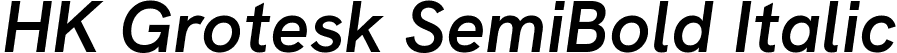 HK Grotesk SemiBold Italic font - HKGrotesk-SemiBoldItalic.ttf