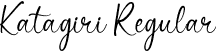 Katagiri Regular font - Free-Katagiri.otf