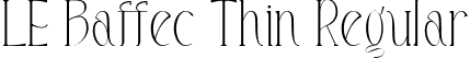 LE Baffec Thin Regular font - LEBaffec-Thin.ttf
