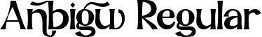 Anbigu Regular font - anbigu.ttf