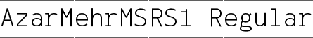 AzarMehrMSRS1 Regular font - AzarMehrMSRS1.ttf