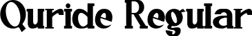 Quride Regular font - Quride.ttf